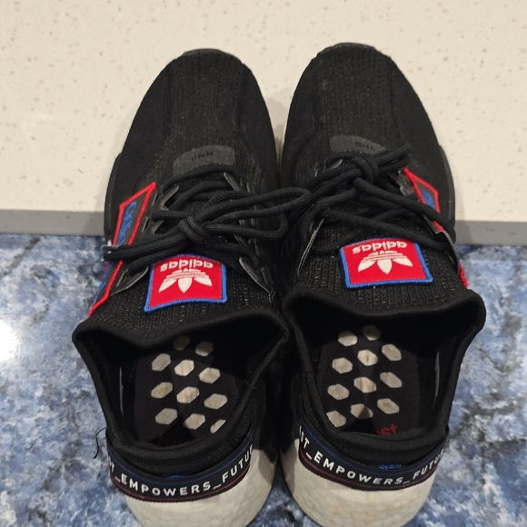Adidas NMD Black Sneakers with Red and Blue Highlights main image 5